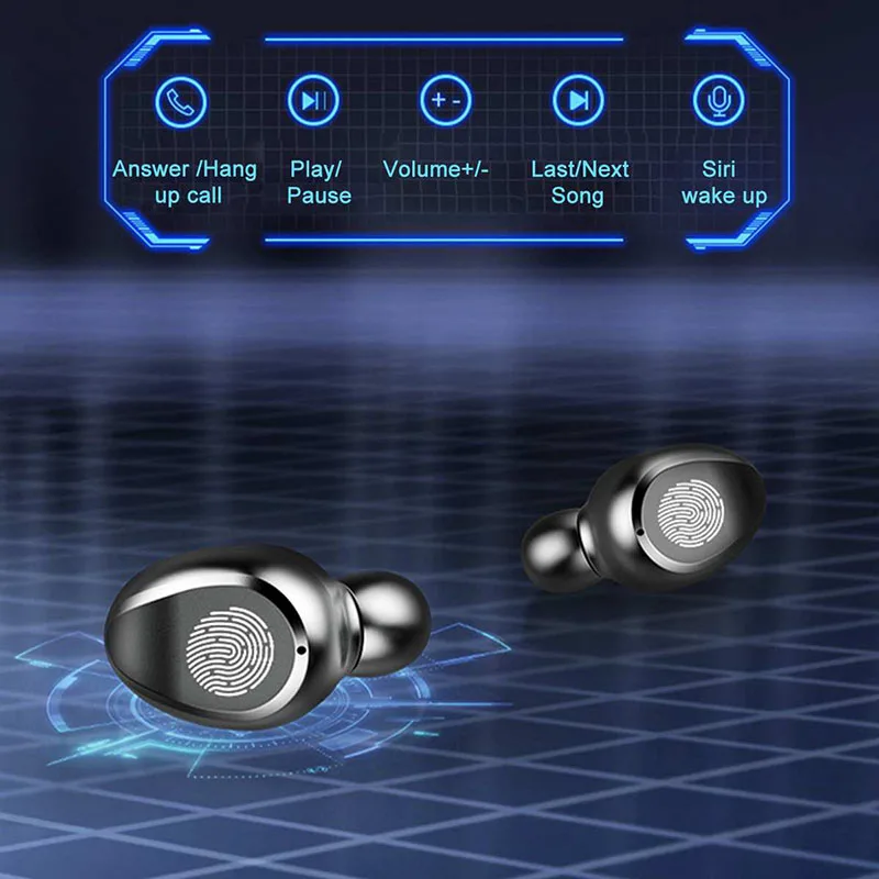 TWS, беспроводные Bluetooth 5,0 наушники, светодиодный дисплей, IPX7, водонепроницаемые спортивные стерео наушники, гарнитура с 3600 мАч/4000 мАч, внешний аккумулятор