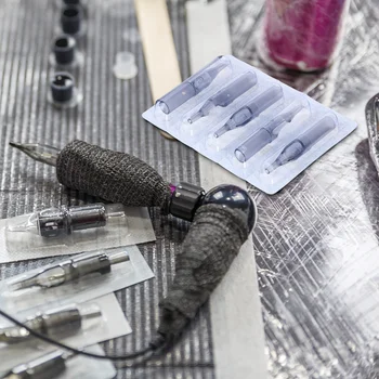 

4 Sets of 200Pcs Disposable Tattoo Needle Tubes Plastic Tattoo Nozzle Tips for Tattoo Needles (Transparent)