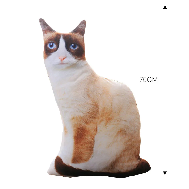 Star Cat 75cm Мягкие подушки в виде животных, забавные подушки-Коты, рождественские игрушки для кошек, собак, креативные милые подушки в форме кошки, забавные подарки на день рождения, плюшевые игрушки - Цвет: Star Cat 75cm
