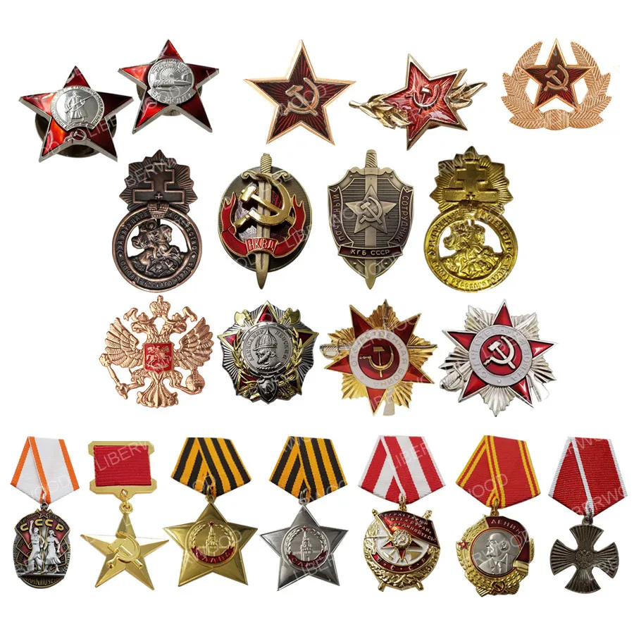 Красного цвета с рисунком звездочки внешняя шина Pin Вторую мировую войну СССР CCCP