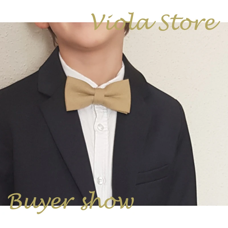 25 Colors Parent-Child Bowtie Sets Linen Kids Pet Men Butterfly Brown khaki Beige Casual Bow Tie Gift Accessory bow ties