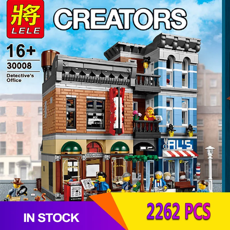 

IN STOCK Creator Expert LELE 30008 Detective's office Streetview Building Blocks Compatible LegoINGlys 10246 kids christmas gift