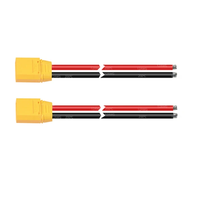 XT90H-M yellow male 12AWG silicone wire 15cm