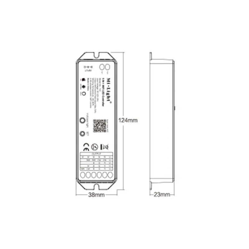 Miboxer YL5 2,4G 15A 5 в 1 WiFi контроллер для одного цвета, CCT, RGB, RGBW, RGB+ CCT Светодиодная лента поддержка Amazon Alexa Voice 4,9