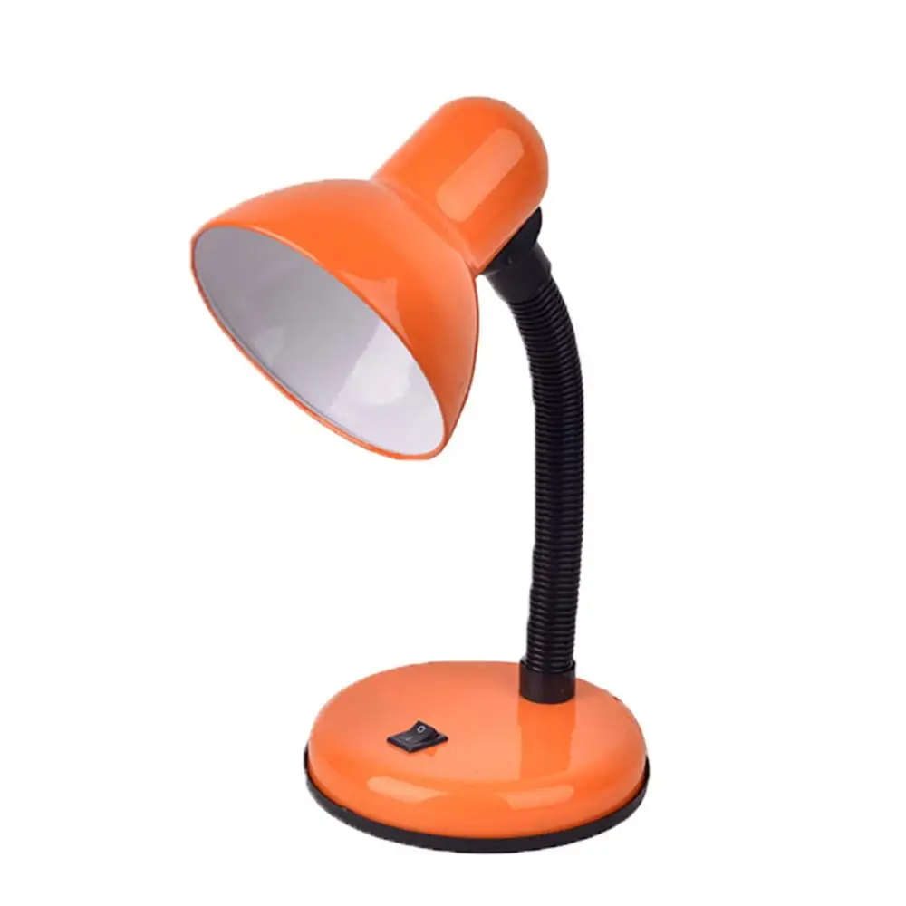 Оранжевый E27 Eye Care Led Bedroom For Parlor Reading Table Lamp Flexible Neck Library Modern Study Night Office With Switch Desk 8 color - Цвет корпуса: Оранжевый