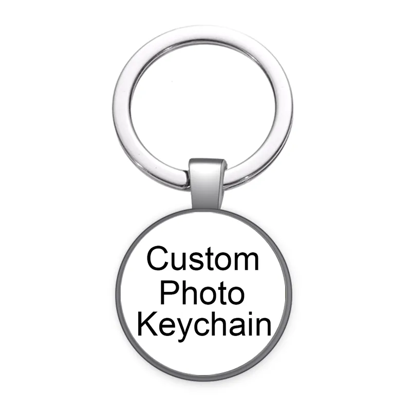 personalized photo custom pictures glass cabochon keychain bag car key rings holder charms silver plated key chains men women Personalized Photo Custom pictures glass cabochon keychain Bag Car key Rings Holder Charms silver plated key chains Men Women