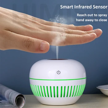 

Smart Infrared Sensor Alcohol Disinfection Air Humidifier Ultrasonic Cool Mist Maker Fogger Mini Portable USB Humidificador