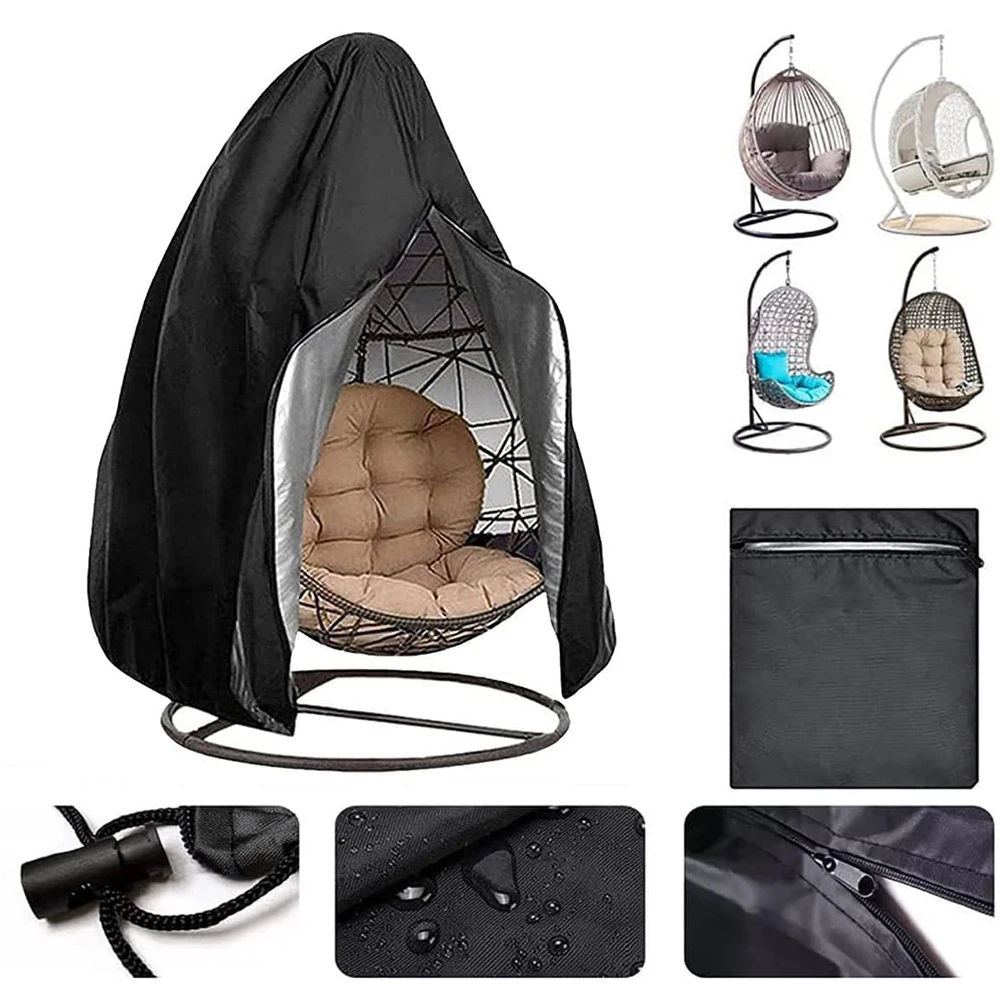 

Waterproof Patio Garden Chair Covers Egg Swing Chair Dust Cover With Zipper Hanging Rain Snow Chair Furniture Protective Case