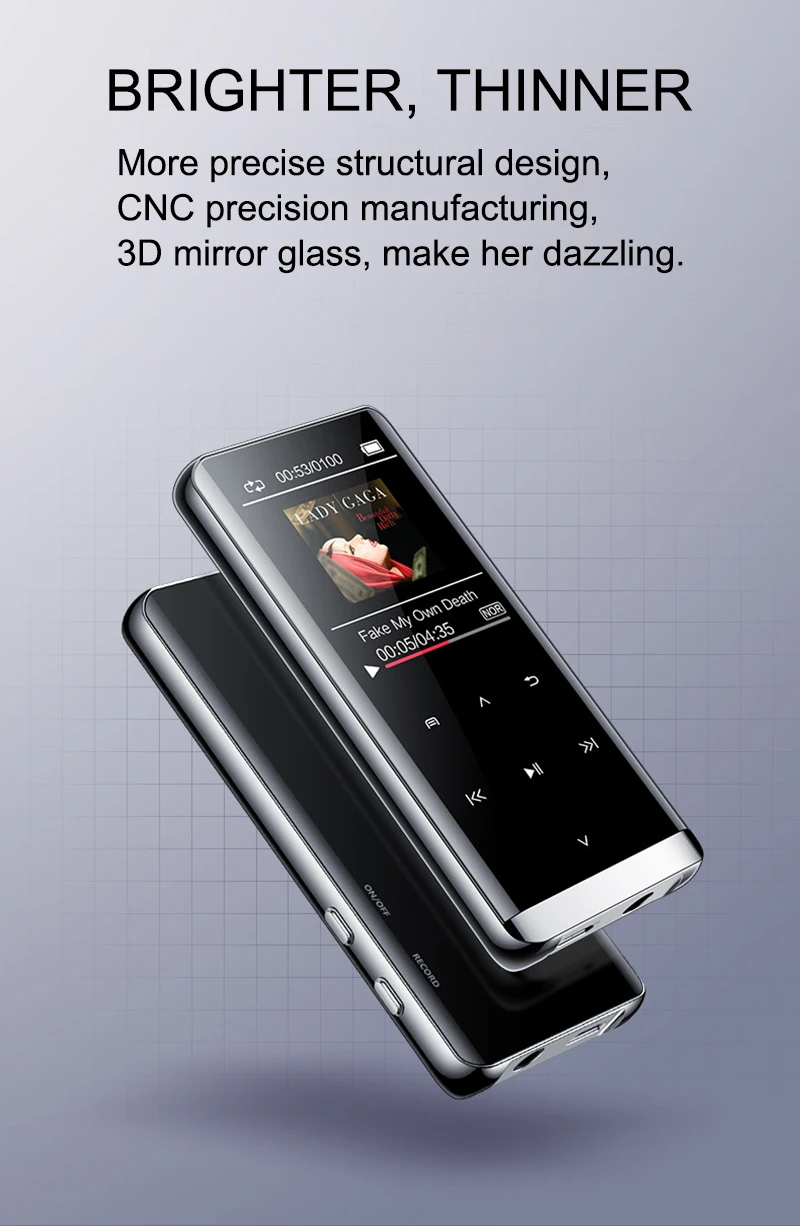 Lossless Hi-Fi MP3 плеер Walkman 8 ГБ 16 ГБ 32 ГБ Mp3 музыкальный плеер портативный Flac аудио плеер FM Радио Цифровой диктофон