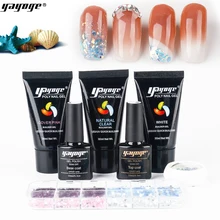 Yayoge дизайн ногтей 7 шт поли набор для маникюра гель-лаком белый градиентный эффект поли гель украшения ногтей не стесняйтесь соответствовать для домашнего салона