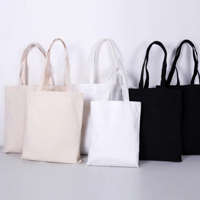 100pcs Size 20cm*22cm Canvas Cotton Tote Bag Customized Logo
