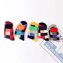 Корейские женские клетчатые носки в стиле Харадзюку, цветные клетчатые носки с геометрическим рисунком, мужские хлопковые носки в стиле хип-хоп, уличная одежда унисекс, новые носки