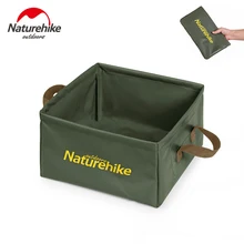 NatureHike Portátil Dobrável Balde de Água Saco Forma Quadrada Dobrável Recipiente de Água Da Bacia Lavatório Durável Multifunções