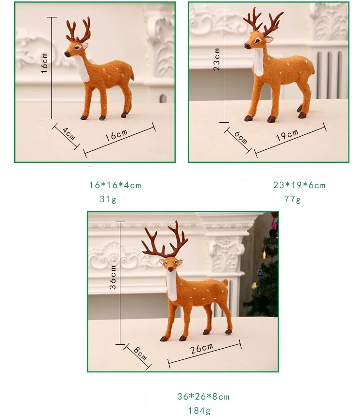 Christmas toy decoration plush three styles of Christmas reindeer doll decoration 2020 New Year Christmas gifts for children