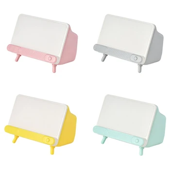 

Retro Desktop TV Shape Tissue Boxwith Mobile Phone Holder IPAD Tablet PC Movie Rack Tissue Paper Household