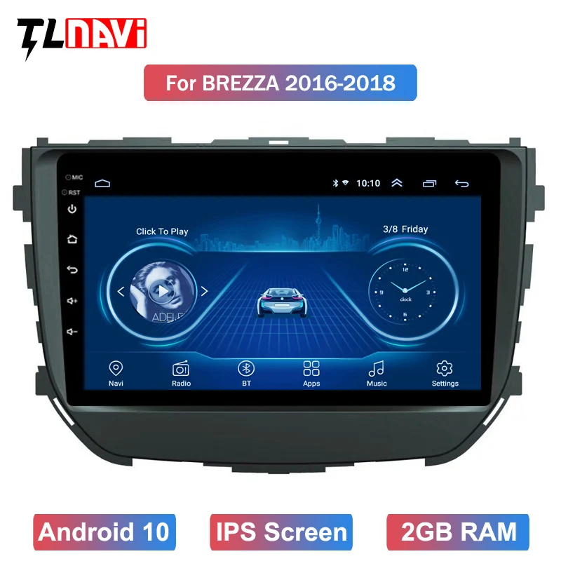 Для 2016 2017 2018Suzuki BREZZA 9 дюймов IPS экран Android 10 Автомобильный GPS Мультимедиа Навигация