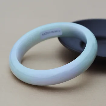 

（certificate）Drop Shipping High Quality Natural Burmese yu Bangle Round lavender Bracelets Gift For Women Jewelry