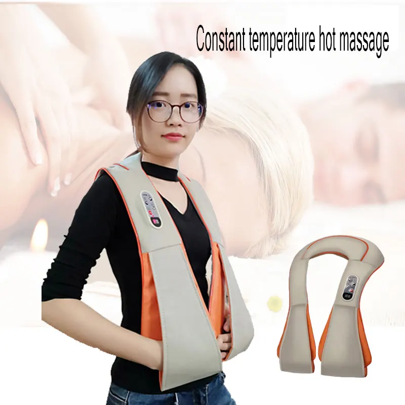 Shiatsu Электрический массажер для спины, плеч, тела, шеи, инфракрасное Отопление, разминание давления пальцев, многофункциональный массажер для шали