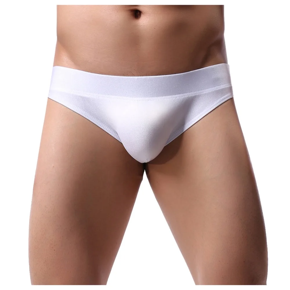 Men's Briefs Swim Trunks Underpants Low-Waisted Pure Color Swimming Briefs Underwear Sexy Knickers Male Panties Slip Homme #3D23 (15)