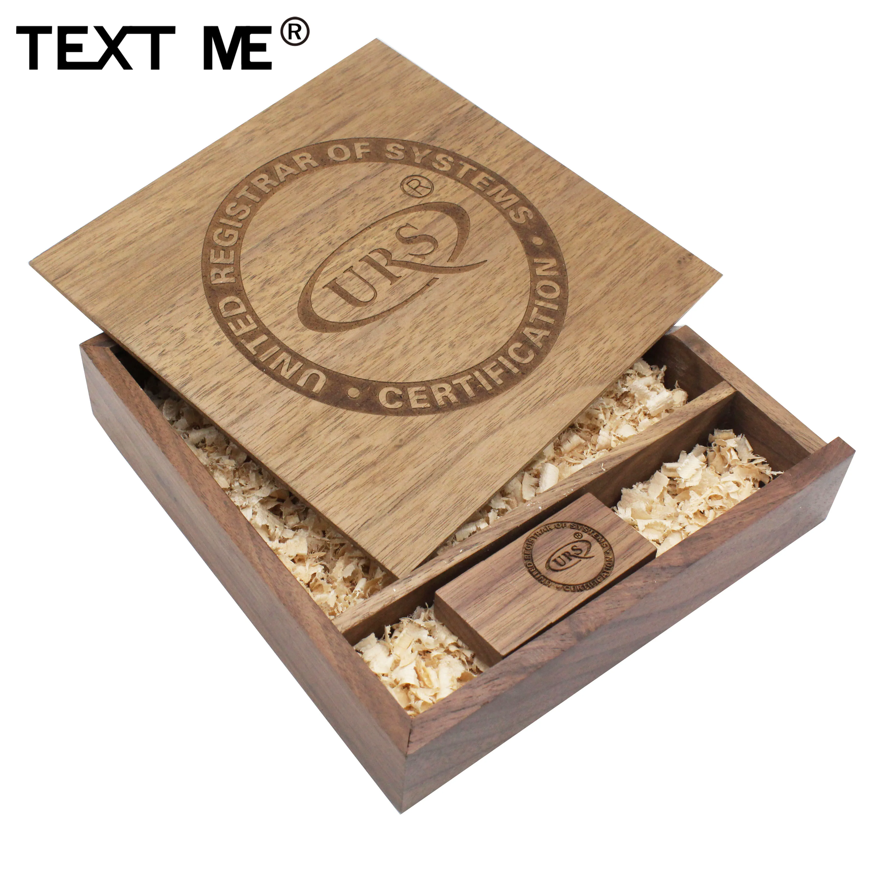 Деревянный usb флеш накопитель TEXT ME с логотипом в коробке 4 ГБ 8 16 32 64 2 0 сделанный на