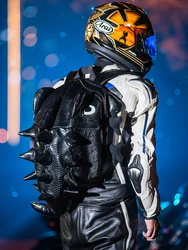 Black Helmet Backpack Cartoon Dragon Hand Bag Locomotive Bag High-Capacity Travel Bag Monster Computer Package Outdoors Bags