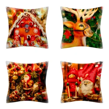 

2020 New Style Christmas Pillow Covers Hot Selling Home Decoration Sofa Pillow Case Combination Product Selection