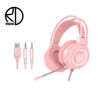

Professional Gaming Headset with BOX Deep Bass Game Headphones with Microphone for Computer Gamer Surround Sound with LED Light