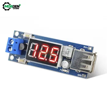 

DC-DC Step Down Buck Converter Module USB Charger Power Transformer LED Display Voltmeter Voltmeter DC 4.5-40V to 5V 2A