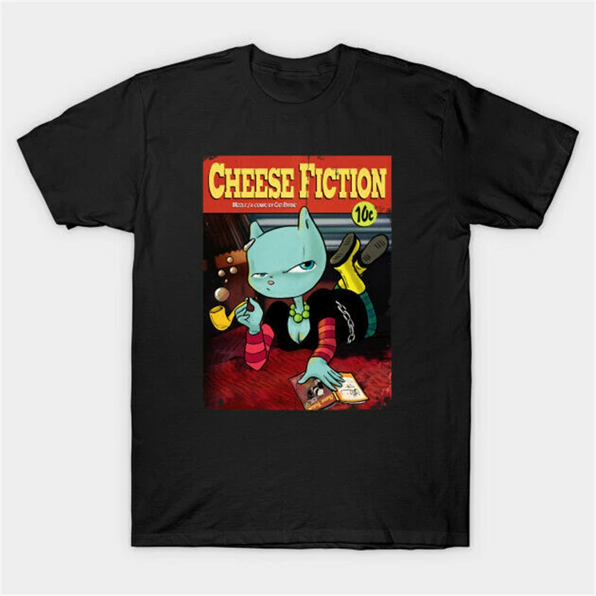 Mizzle In Cheese fiction Parody Миа Уоллес черная футболка с изображением мякоти новинка