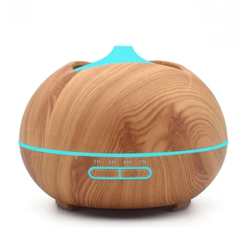 

KAIPUTE 400ml Aroma Essential Oil Diffuser Ultrasonic Air Humidifier with Wood Grain 7 Color Changing LED Lights for Office Home