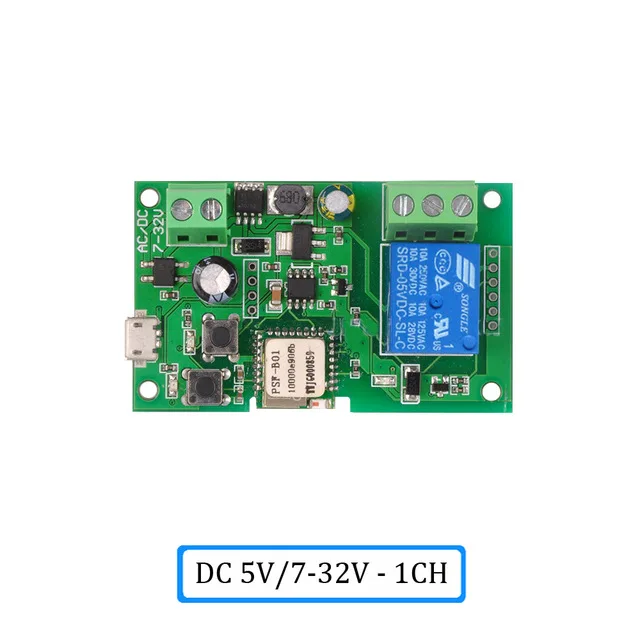 EWeLink wifi переключатель беспроводной релейный модуль умный дом автоматизация для доступа к компьютеру dc5V/12 v 24v 32v Inching/самоблокирующийся IOS - Цвет: 1CH DC5V 7-32V