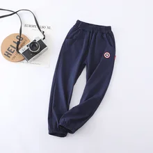 19 летние хлопковые противомоскитные штаны для больших мальчиков 130-170 тонкие хлопковые спортивные штаны 1010