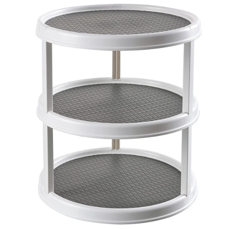

Desktop Rack Kitchen Cabinet Rotating Multi-Layer Storage Rack Multifunctional Computer Desk Finishing Rack,Non-Skid 3-Tier Pant