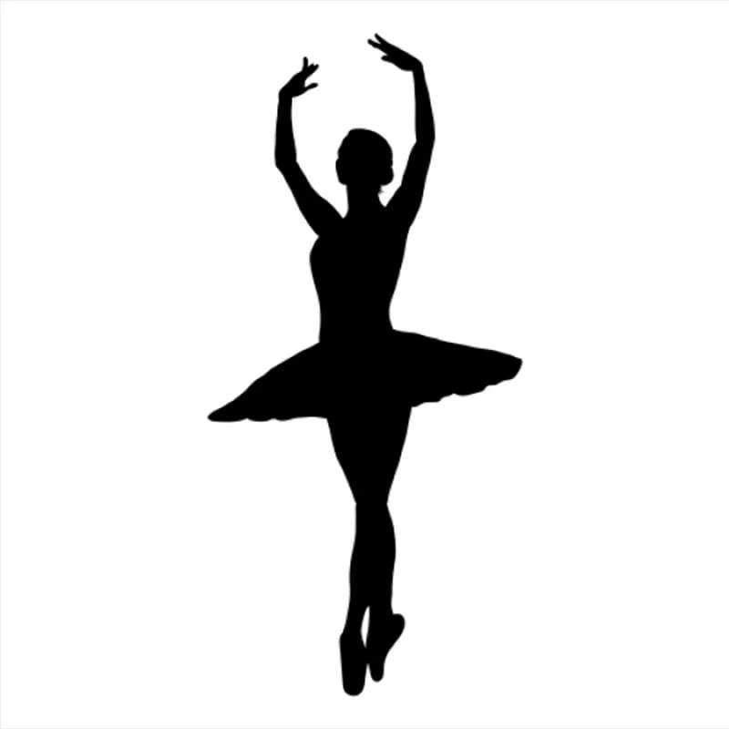 18x9 см элегантный балетный девушка наклейки балерина любовник наклейки на автомобиль наклейка на заднее лобовое стекло силуэт CL334