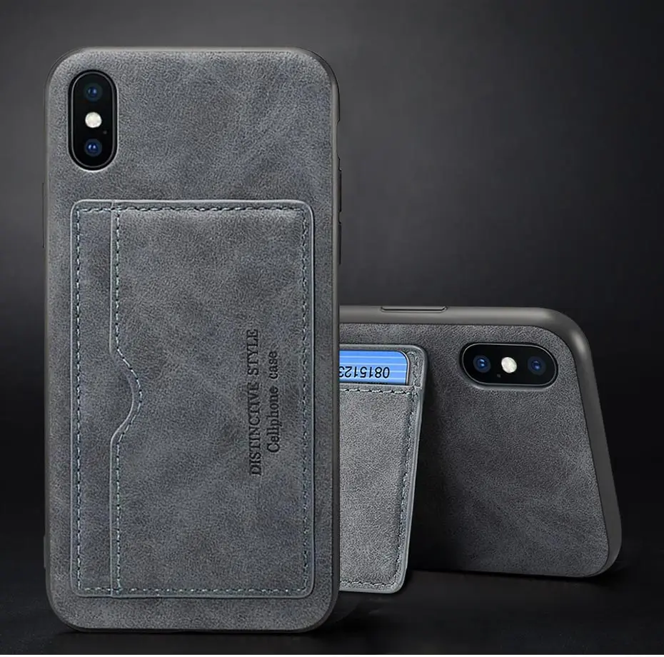 Простой Ретро кошелек чехол для телефона для iPhone 6 6s 7 8 plus чехол Элегантный мягкий чехол из искусственной кожи для iPhone X XR XS 11 11 Pro Max чехол