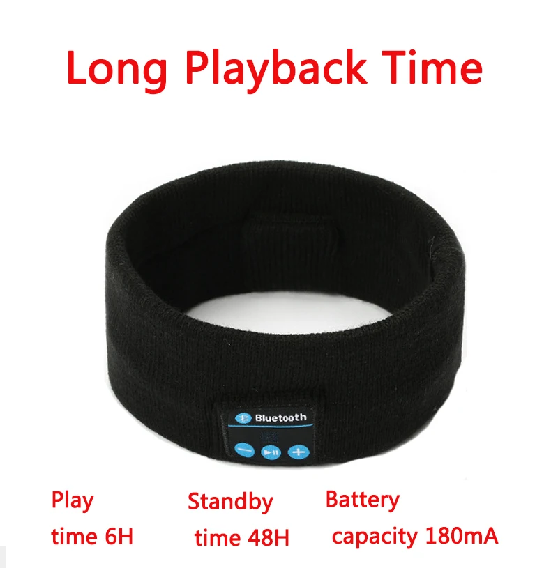 Wireless Bluetooth Music Headphones Headband Knits Sleeping Headwear Unisex Sports Speaker Headset for Workout Jogging Yoga