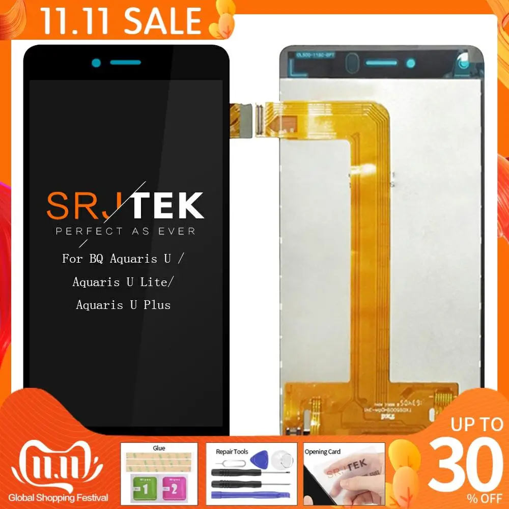 100% Протестировано 5 &quotдля BQ Aquaris U / Lite/ Plus ЖК дисплей сенсорная панель экран