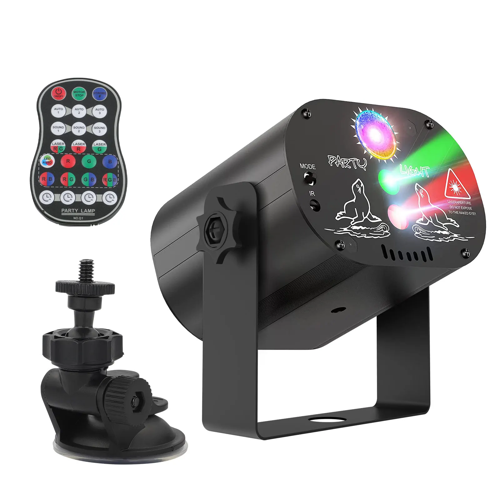 Диско светильник s 60 шаблонов RGB сцсветильник свет USB Перезаряжаемый Голосовое