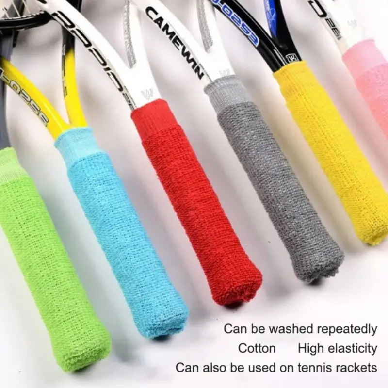 

New Badminton Racket Grip Cover Elastic Anti-slip Washable Sweat Absorption Towel Wrap For Tennis Fishing