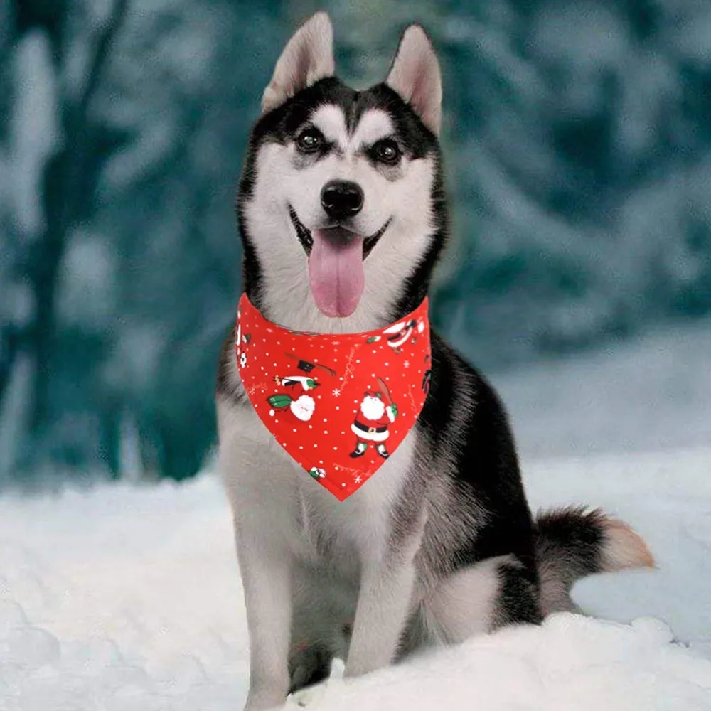 Dog Bandanas Large Pet Scarf Pet Bandana for Dog Cotton Plaid WashableBow Ties Collar Cat Dog Scarf Large Dog Accessories Scarf (13)