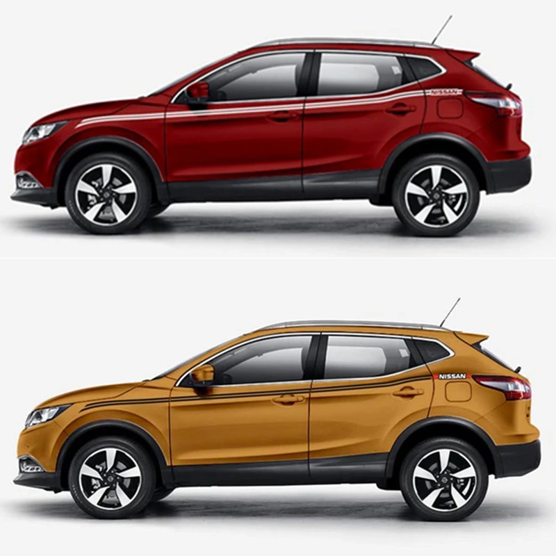 World Datong Racing Sport Stripes для Nissan QASHQAI SPORT car с обеих сторон тела спортивные наклейки для авто