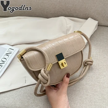 

Women's Designer Luxury Crossbody Handbag 2020 PU Leather Crocodile pattern Shoulder Messenger Bag Female Saddle Underarm Pouch