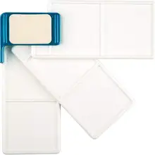 MEEDEN Складная палитра акварельных красок для акварельного акрилового поля эскиза наружная художественная краска, синий/серебристый