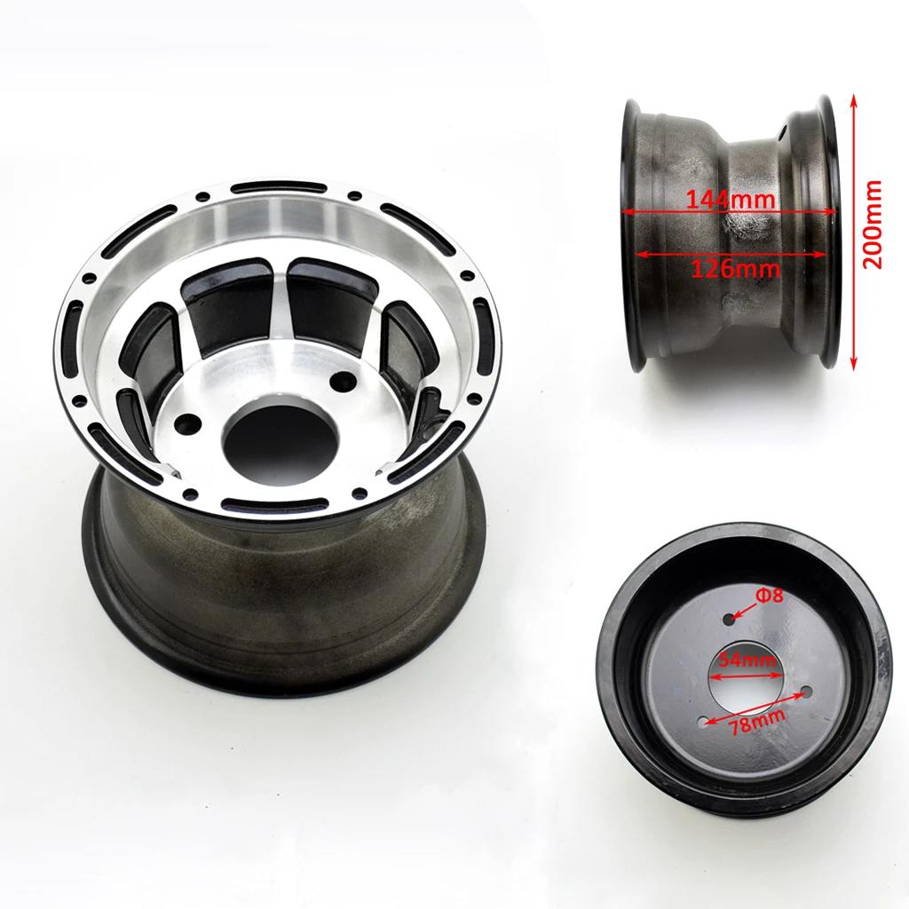 for Taotao Steel for Kazuma,for BMX Three T 7 Inch Wheel Rim Hub 3 Holes ATV Tire with Hub Rim 16x8-7 for 125cc ATV works with most Chinese Brands Sunl for Roketa for kindroad