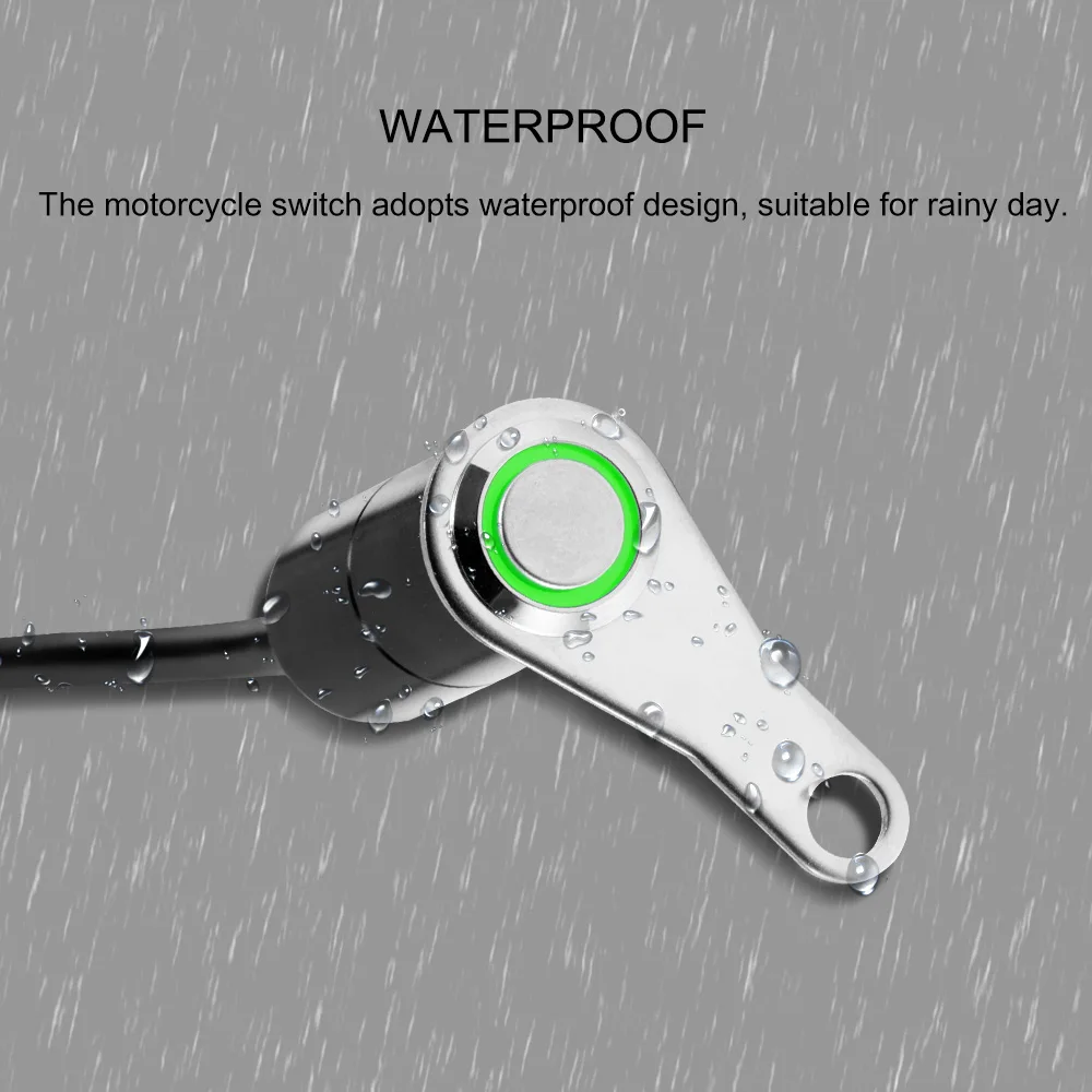 Motorcycle Switches Button Waterproof Stainless Steel LED Switch Handlebar Adjustable Mount DC12V Headlight Durable | Автомобили и