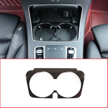 

Carbon Fiber For Mercedes Benz GLC C Class W205 C180 E Class W213 E200l E300 2015-17 Car Accessories Cup Holder Cover Frame Trim