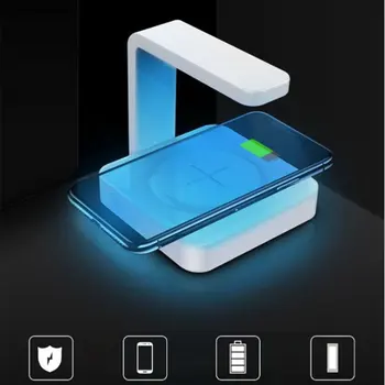 

UV Lamp Sterilizer Cell Phone UV Sanitizer Ultraviolet Mobile Phone Sterilizer Wireless Charger mask sterilization Stand