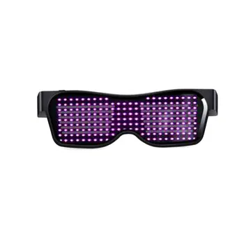 

Magic Wireless Led Party Glasses APP Control Luminous Glasses USB Charge DIY Edit Multi-lingual Quick Flash Led