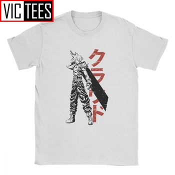 

Mercenary Final Fantasy T-Shirts Men Cloud VII FF7 Video Game Strife Shinra Soldier 100 Premium Cotton T Shirt Clothing Shirt