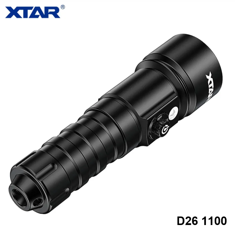 Xtar D26 1100 Cree XM L2 мощный светодиодный светильник для дайвинга 18650 18700 26650 вращающийся